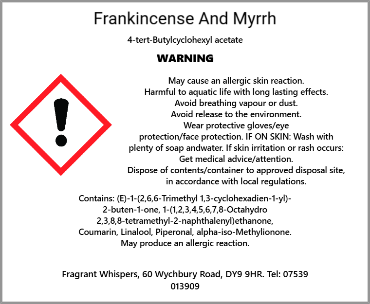 Frankincense & Myrrh Wax Melt
